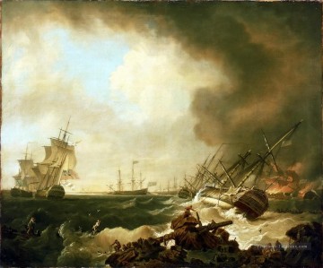Bataille Cardinaux Batailles navales Peinture à l'huile